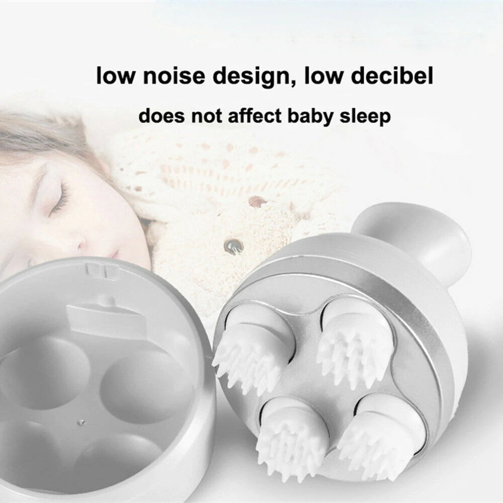Elektrische Draadloze Hoofdhuidmassager – Ontspan & Herlaad